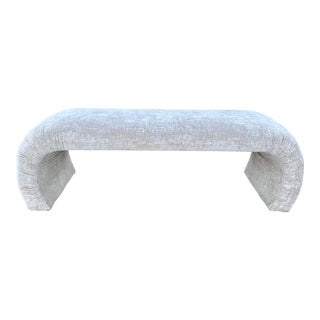 Vintage Karl Springer Style Waterfall Bench For Sale