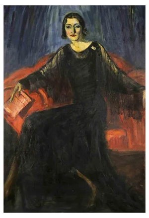 Antonio Feltrinelli, Noble Woman, Original Oil on Canvas, 1930s