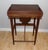 Vintage Mission Solid Oak Telephone Stand Childs Desk Integrated Fold Out Stool For Sale - Image 13 of 15