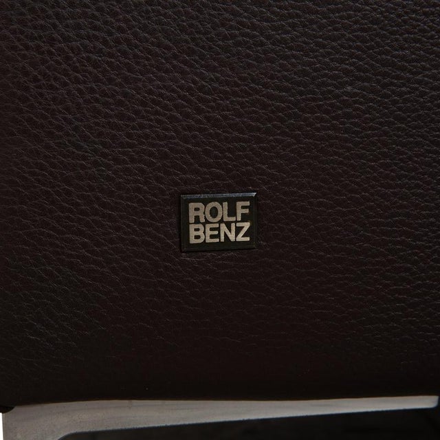 Model 6300 Armchairs in Brown Leather from Rolf Benz, Set of 2 For Sale - Image 11 of 16