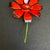 Mid-Century Modern Vintage Enamel Daisy Brooch Orange Flower Pin Original by Robert 60s Retro For Sale - Image 3 of 8