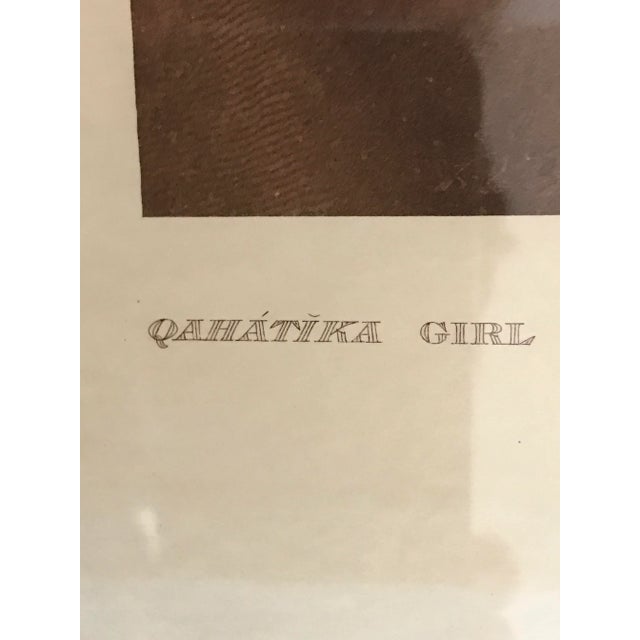 Framed Edward Curtis Qahtatika Girl C 1907 Christopher Cordozo For Sale - Image 12 of 13
