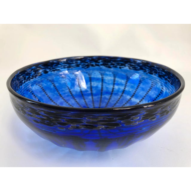 Gorgeous hand-blown cobalt blue beautifully detailed throughout by Canadian glassblower Ian Forbes. Highly sought after...
