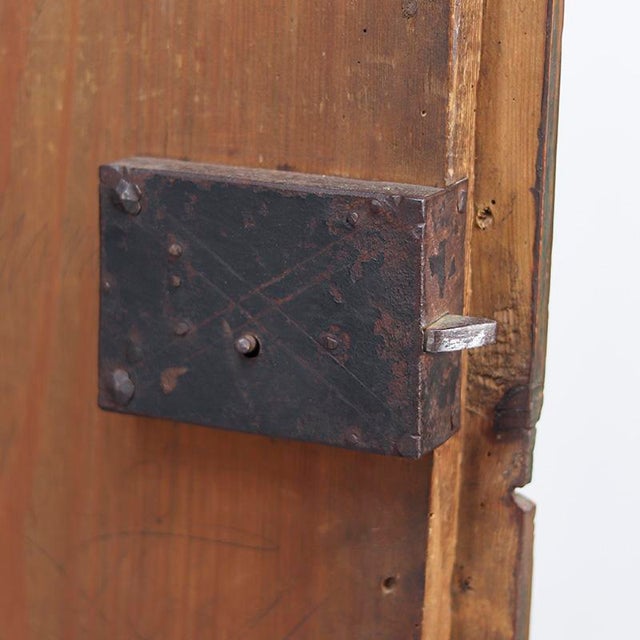 Rustic Rustic Farmhouse Painted Folk Art Bridal Cabinet For Sale - Image 3 of 16