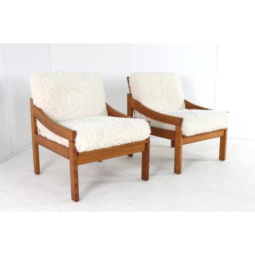 Pine Armchair with Cream Upholstery, 1970s For Sale - Image 15 of 15
