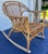 Wood Vintage Franco Albini Style Safari Bent Rattan Rocking Chair For Sale - Image 7 of 10