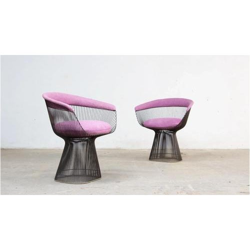 Mid-Century Modern Chairs in Brass by Warren Platner, 1974, Set of 2 For Sale - Image 3 of 10
