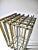 1970s Pierre Cardin Geometric Chrome & Brass Cage Dining Table For Sale - Image 10 of 11