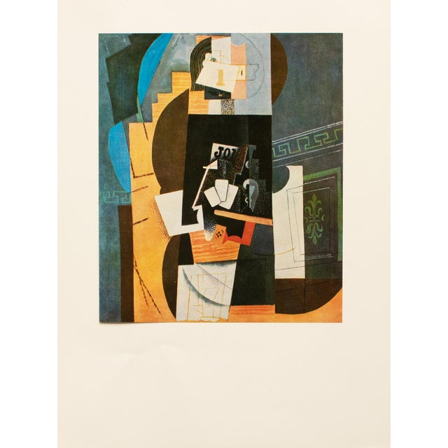 Orange 1971 After Pablo Picasso, "Card Player" Period Parisian Full-Color Print For Sale - Image 8 of 8