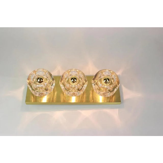Copper Crystal Glass Wall Sconces by Gaetano Sciolari for Peill & Putzler, Set of 2 For Sale - Image 8 of 11