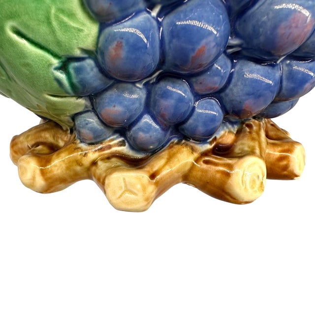 Ceramic A Majolica Grape-Form Wine Jug by Brown-Westhead, Moore, English, Ca. 1876 For Sale - Image 7 of 12
