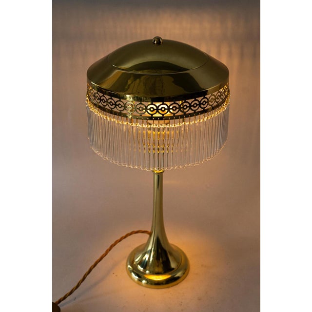 Art Deco Table Lamp with Glass Sticks, Vienna, 1920s For Sale - Image 14 of 15