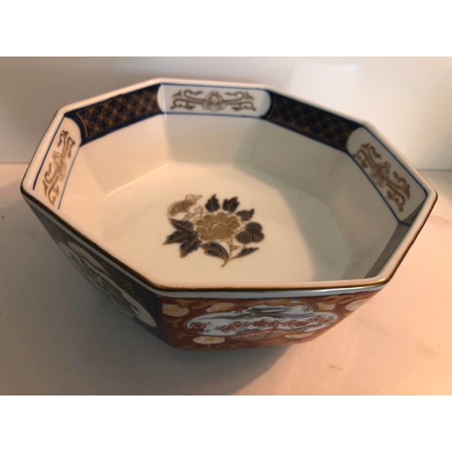 This beautiful hand painted 1970s Decorative Imari Octagonal Bowl (7.5”) will be a lovely Asian accent in any traditional...