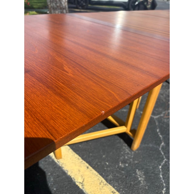 Signed Bruno Mathsson “Maria” Folding Flap Teak Expandable Dining Table, 1960s For Sale - Image 12 of 12