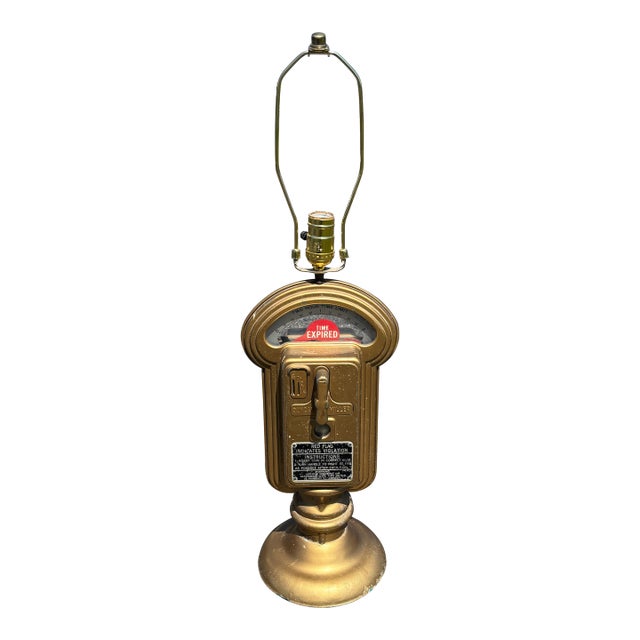 Mid 20th C. New York City Parking Meter Table Lamp Conversion For Sale