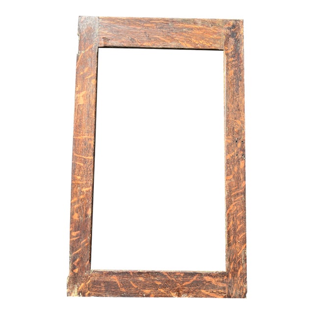 Antique Salvaged Tiger Oak Wood Window/ Door Frame For Sale