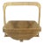 Vintage Wood Collapsible Basket Bowl For Sale