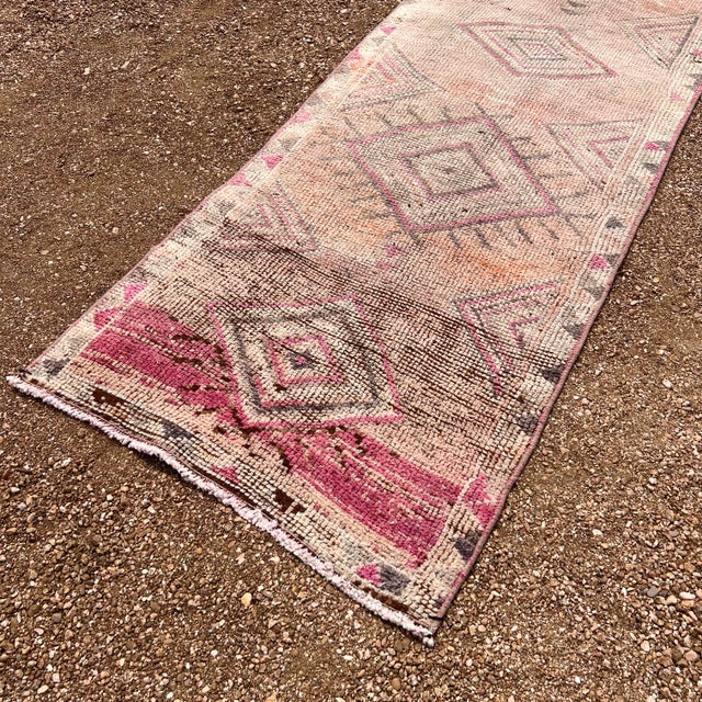 Boho Chic Vintage Distressed Kurd Rug Runner - 2’9x11’1 For Sale - Image 3 of 7