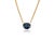 4.33ct DeepBlue Sapphire Early 20th Century Necklace With 14k Solid Gold Curb Chain For Sale - Image 4 of 17