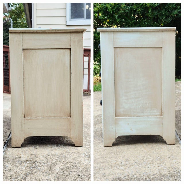 Circa Late 19th Century Gustavian Style Pale Aqua Painted 3 Drawer Dresser Chest Commode For Sale - Image 11 of 14