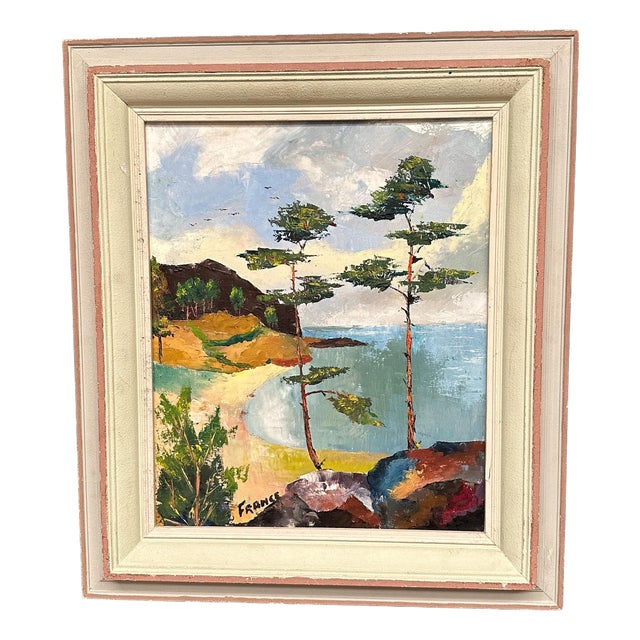 Franke, Coastal Landscape, 1960s, Oil on Canvas, Framed For Sale