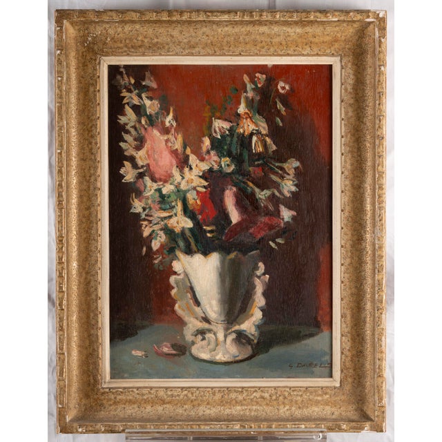 Georges Darel, Flowers No.2, 1941, Oil on Panel For Sale - Image 6 of 14