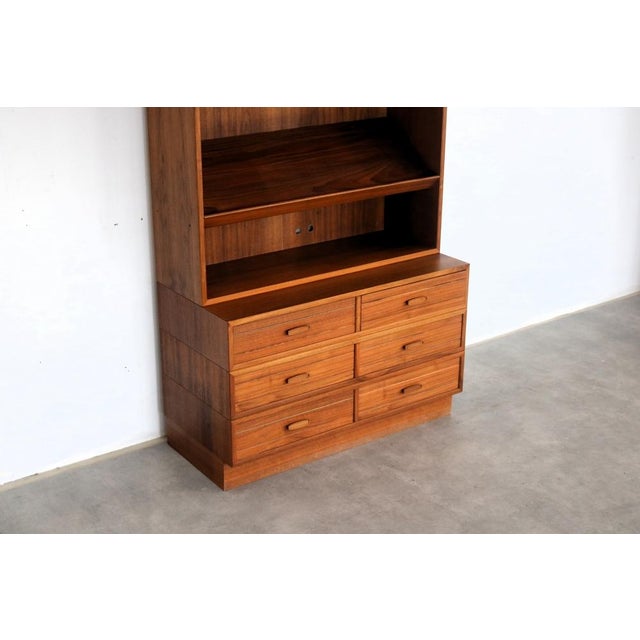 Vintage Modular Wall Cabinet in Glass and Teak, 1960s For Sale - Image 14 of 18