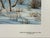 Art Deco 1990s Winter Sunrise - Whitetail Deer Larry Zach Deer in a Snowy Forest Signed Print For Sale - Image 3 of 4