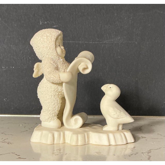 1990s Vintage Department 56 "Snowbabies" Figurine "Are You on My List? In Original Packinging, Retired 1998 For Sale - Image 5 of 11