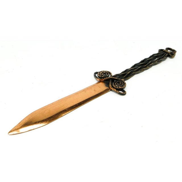 Copper Postmodern Letters Knife, Poland, 1970s For Sale - Image 8 of 8