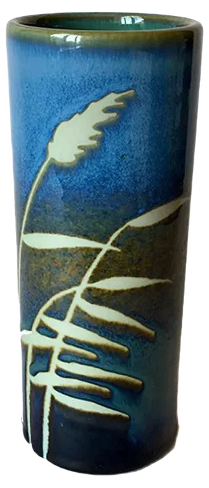 Mid-Century Swedish Blue Stoneware Vase by Jackie Lynd for Rörstrand