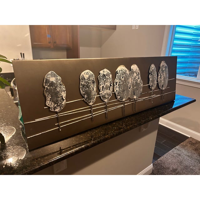 Gorgeous metal leaf wall art. 47”x15”