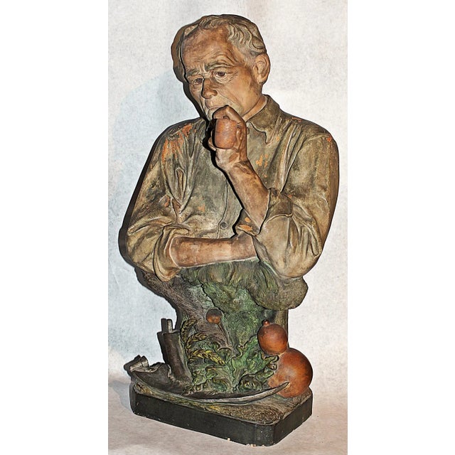 Antique French Terracotta Figurine by J. Legulche For Sale - Image 11 of 11