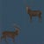 Sanderson Evesham Deer Wallpaper in Indigo - a Sample For Sale