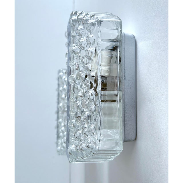 Vintage Bubble Glass and Chrome Sconces, 1970s, Set of 2 For Sale - Image 15 of 18