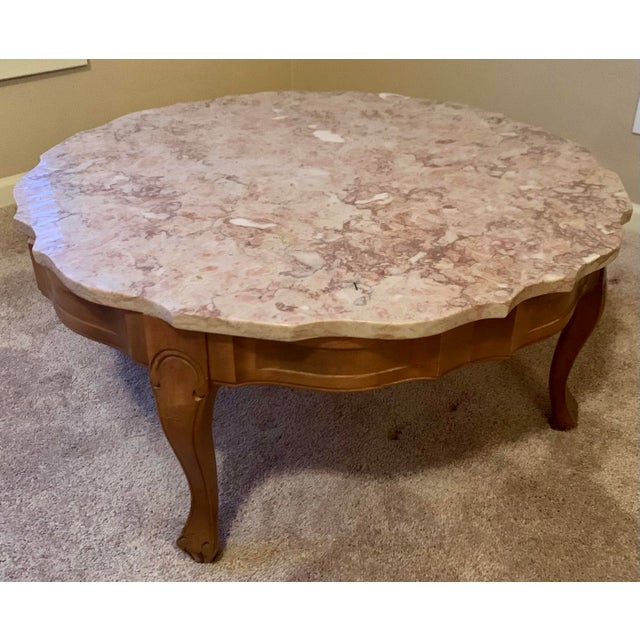 Vintage Hammary French Provincial Pink Marble Coffee Table Chairish