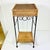 1980s 1980s Vintage Coastal Boho Chic Arts & Crafts Wicker and Twisted Rope Metal Plant Stand For Sale - Image 5 of 12