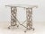 Vintage Gray Painted Iron Garden Table Console For Sale - Image 11 of 11