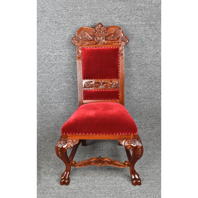 Vintage Renaissance Revival Style Fireside Accent Chair For Sale - Image 12 of 12