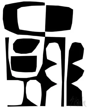 Black on White Forest Fine Art Print 16" X 20" by Liz Roache