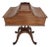 Mahogany Tea Poy Flip Top Side Table With Interior Storage For Sale