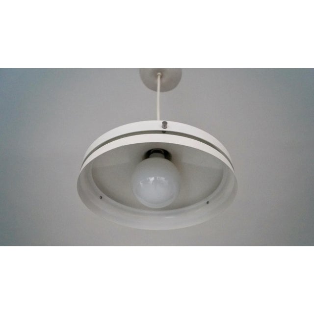 Metal 1950's Mid-Century Modern Aluminum Light Fixture For Sale - Image 7 of 13