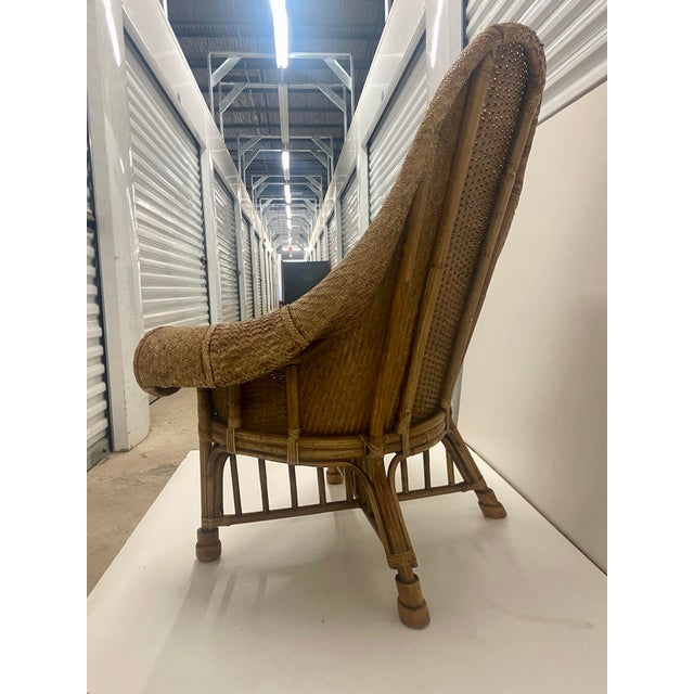 1990s 90s Bamboo Arm Chairs Attributed to Ralph Lauren Only One . For Sale - Image 5 of 12