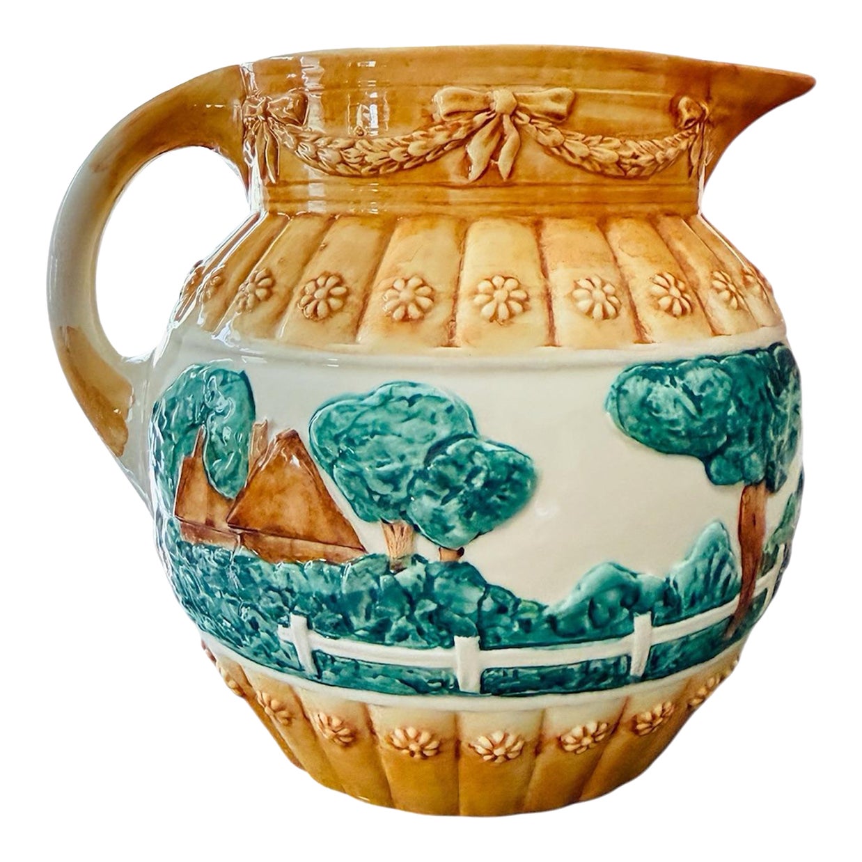 Vintage Italian Ceramic Pitcher Made in Italy 6806 Hand Painted Pottery ...