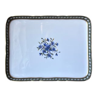 Late 20th Century Ancienne Manufacture Royale De Limoges France Marie Antoinette Pattern Platter Tray For Sale