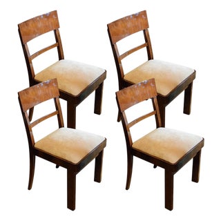 20th Century Art Deco Chairs, 1930s, Set of 4 For Sale
