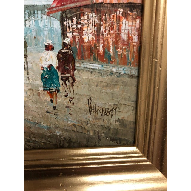 Late 20th Century Paris Oil on Canvas, Signed For Sale - Image 4 of 5