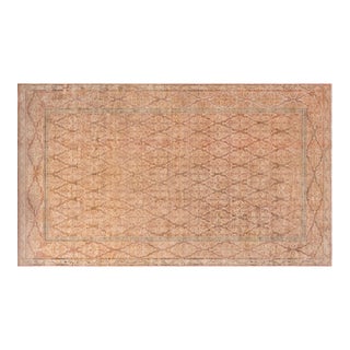 Authentic 1900s Persian Tabriz Handmade Brown Handmade Wool Rug For Sale