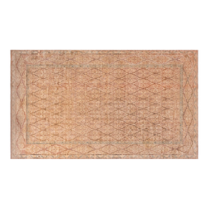 Authentic 1900s Persian Tabriz Handmade Brown Handmade Wool Rug