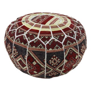 Moroccan Ottoman Floor Pouf Cover For Sale